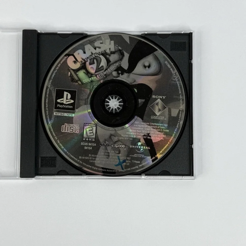 Crash Bandicoot 2 Cortex Strikes Back PlayStation 1 PS1 Naughty Dog Disc Only